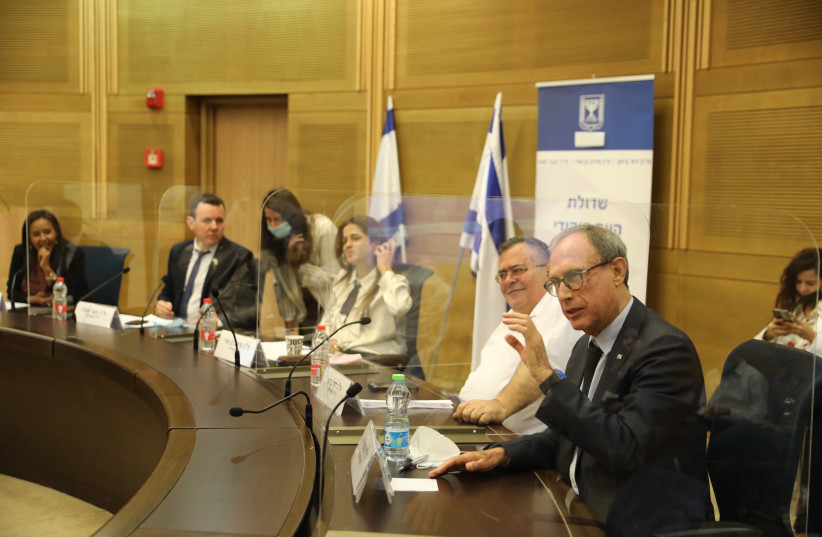  Diaspora Affairs Minister Nachman Shai at the Knesset, November 15, 2021. (credit: MARC ISRAEL SELLEM/THE JERUSALEM POST)