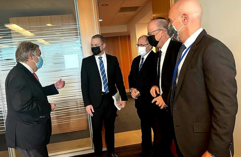  Yad Vashem Chairman Dani Dayan's meeting with the UN at their New York City headquarters.  (credit: Courtesy)