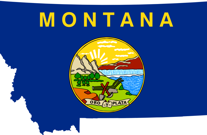  A flag-map of Montana. (credit: Wikimedia Commons)