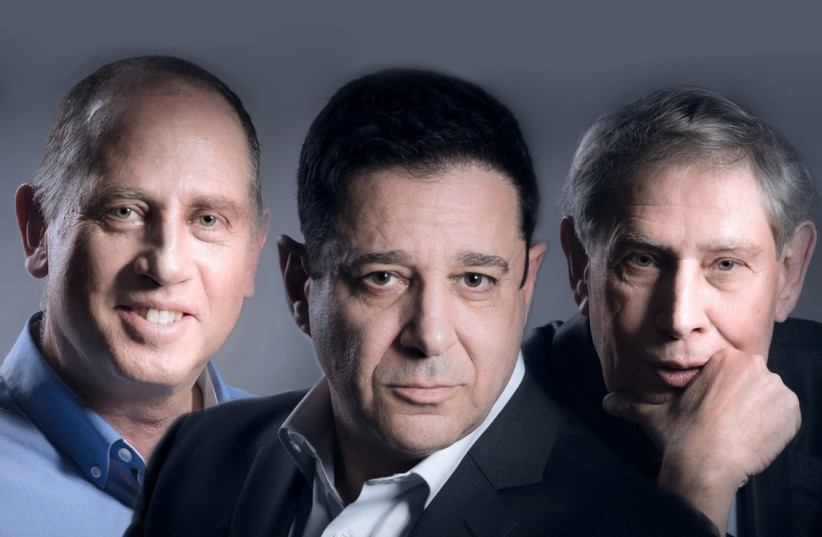  XM Cyber founders Boaz Gorodissky, Noam Erez, Tamir Pardo. (credit: YORAM RESHEF)
