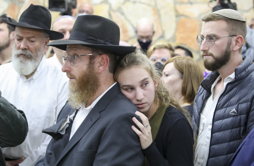  The funeral of Eli Kay, the lone soldier who was fatally shot by a terrorist in an attack in Jerusalem's Old City, November 22, 2021.  (credit: MARC ISRAEL SELLEM/THE JERUSALEM POST)