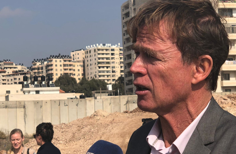  European Union Representative to the Palestinian Authority Sven Kuhn von Burgsdorff is seen at Atarot, on November 22, 2021. (credit: TOVAH LAZAROFF)