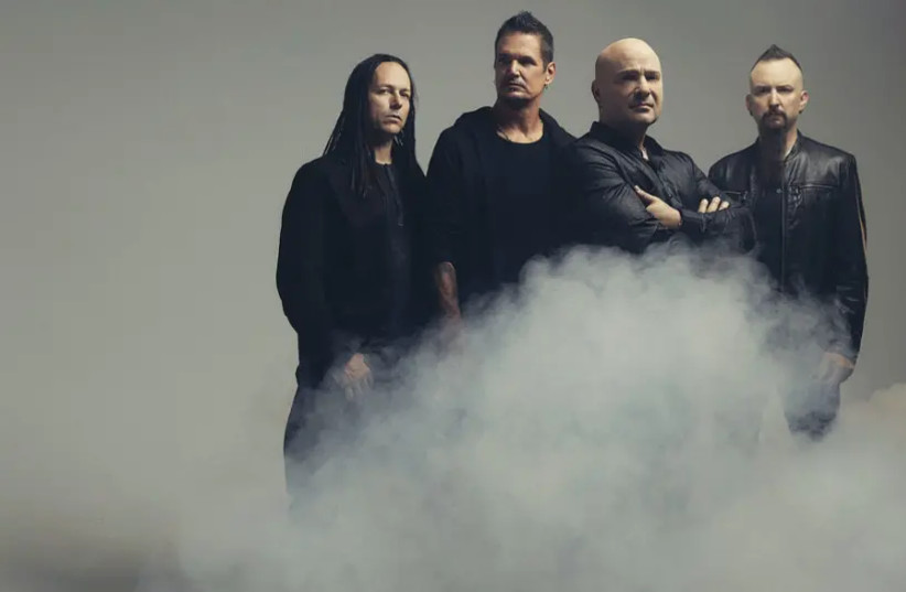  DISTURBED, WITH David Draiman (third from left) (photo credit: CAA LONDON)