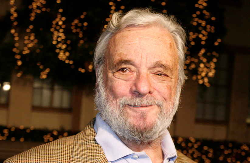  Stephen Sondheim poses as he arrives at a special screening at Paramount Studios in Hollywood. (photo credit: REUTERS)
