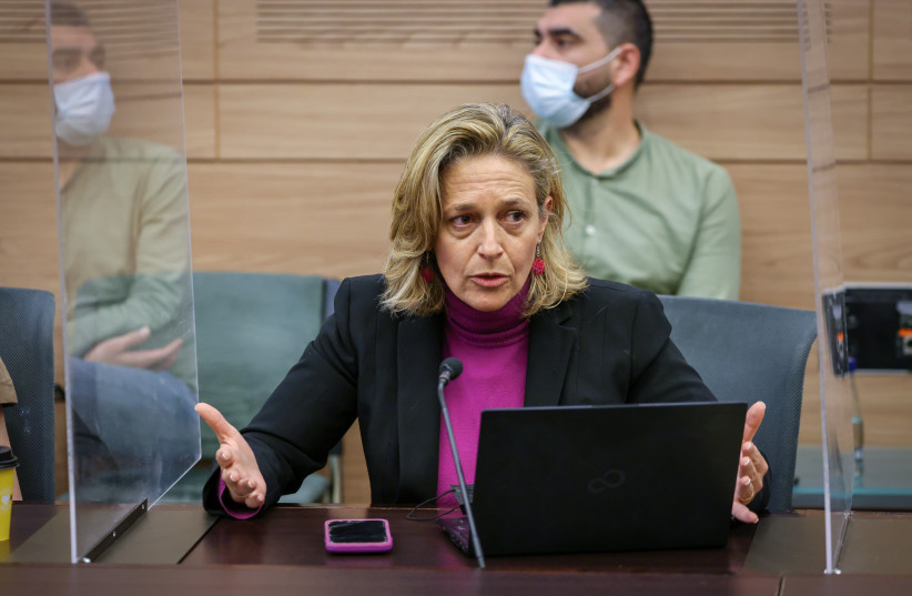  Head of Public Health Services Dr. Sharon Alroy-Preis at the Constitution, Law and Justice Committee, November 28, 2021.  (photo credit: NOAM MOSKOVITZ/KNESSET)