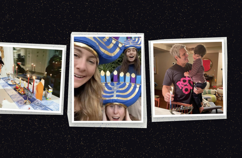  Mayim Bialik and Andy Cohen shared photos of their menorahs on social media. (photo credit: INSTAGRAM SCREENSHOT)