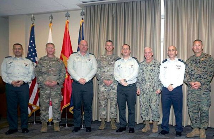  IDF and CENTCOM officials meeting in Tampa (photo credit: IDF SPOKESPERSON'S OFFICE)