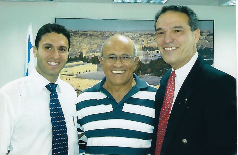  Dana with former IDF general Avigdor Kahalani and a representative of PLIM. (photo credit: Courtesy)