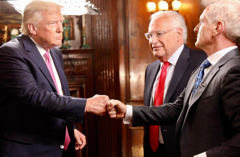  TBN President Matt Crouch and David Friedman with former US president Donald Trump (credit: CAYLAN CROUCH)