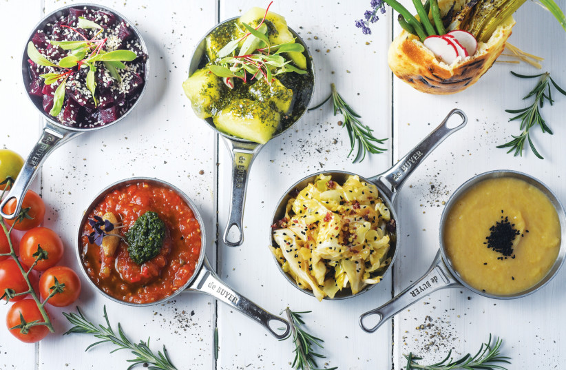 The mezze (salads) starter at 300 grams