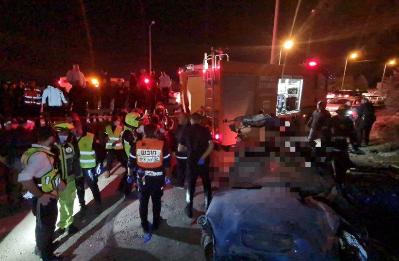  Three young people killed in car accident in the lower Galilee. (photo credit: MDA Operational Documentation)
