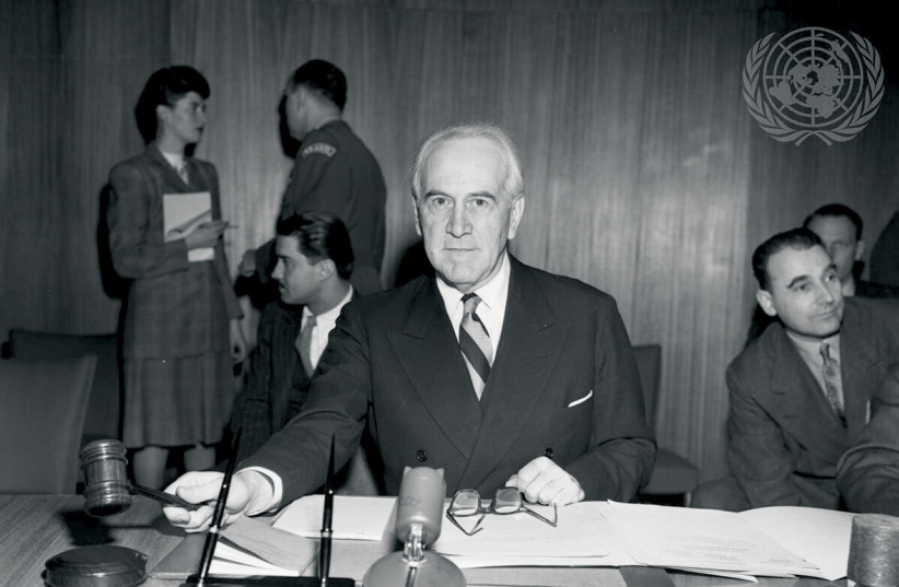 Brazilian diplomat Oswaldo Aranha was highly instrumental in the UN General Assembly’s approval of the partition of Palestine. (photo credit: UNITED NATIONS)