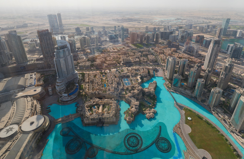  Dubai panorama from tall building (photo credit: INGIMAGE)