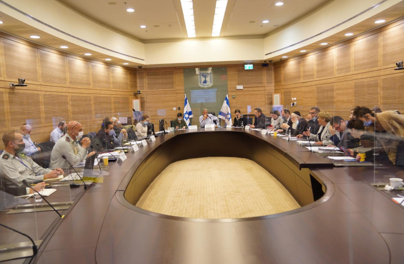  A discussion in the Knesset Foreign Affairs and Defense Committee on December 6, 2021  (photo credit: DANNY SHEMTOV/KNESSET SPOKESPERSON'S OFFICE)