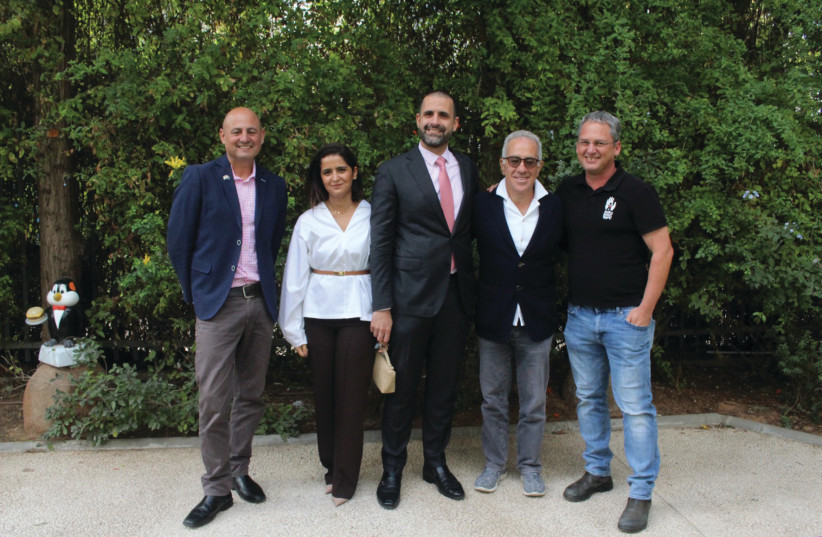  FROM RIGHT: Save a Child’s Heart executive director Simon Fisher; philanthropist Sylvan Adams; Bahrain’s Ambassador to Israel, Khaled Yousif al-Jalahma, and his wife, Nouf; and Save a Child’s Heart, Australia CEO Doron Lazarus.  (photo credit: SAVE A CHILD'S HEART)