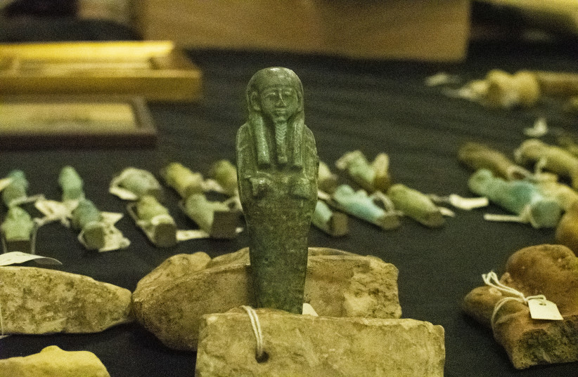  Egyptian artefacts returned from Israel to Egypt. (credit: YOLI SCHWARTZ/IAA)