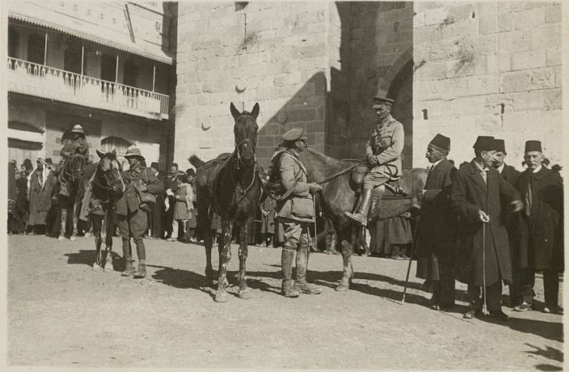  The surrender of Jerusalem, December 9, 1917. (credit: Wikimedia Commons)
