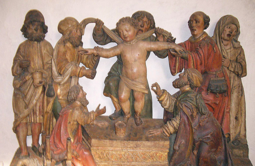  The martyrdom of Saint Simonino, sculpture (photo credit: Wikimedia Commons)