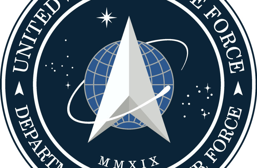  A new logo for the U.S. Space Force being added by the Trump administration as a sixth branch of the U.S. military, is seen in this handout image released by U.S. President Donald Trump from the White House in Washington, U.S. January 24, 2020.  (photo credit: The White House/Handout via REUTERS)