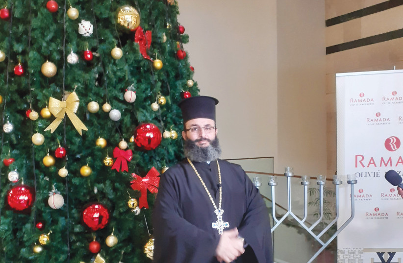  FR. SIMAAN BAJJALI, head of Nazareth’s 20,000-strong Greek Orthodox community.  (credit: GIL ZOHAR)
