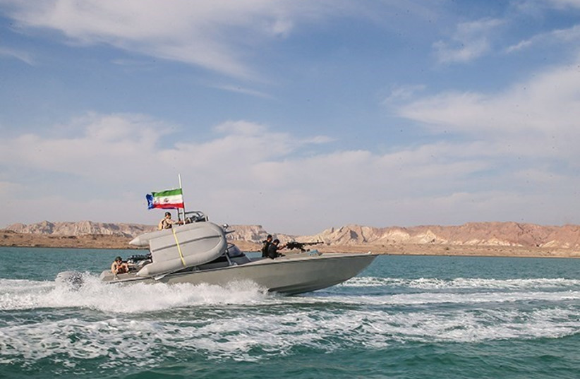 Les forces du CGRI sont vues lors du 17e exercice du Grand Prophète en Iran. (crédit : AGENCE DE PRESSE TASNIM)
