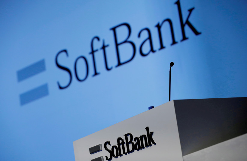 SoftBank's logo is pictured at a news conference in Tokyo, Japan, Feb. 4, 2021. (credit: REUTERS/KIM KYUNG-HOON/FILE PHOTO)