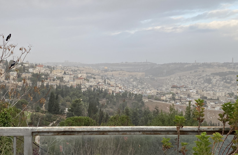  VIEW FROM Wang’s apartment, which includes the Temple Mount.  (credit: RIVKAH LAMBERT ADLER)