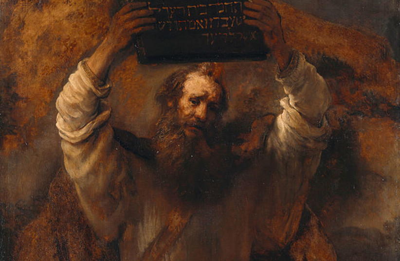  Moses with the Ten Commandments by Rembrandt Harmenszoon van Rijn (photo credit: Wikimedia Commons)