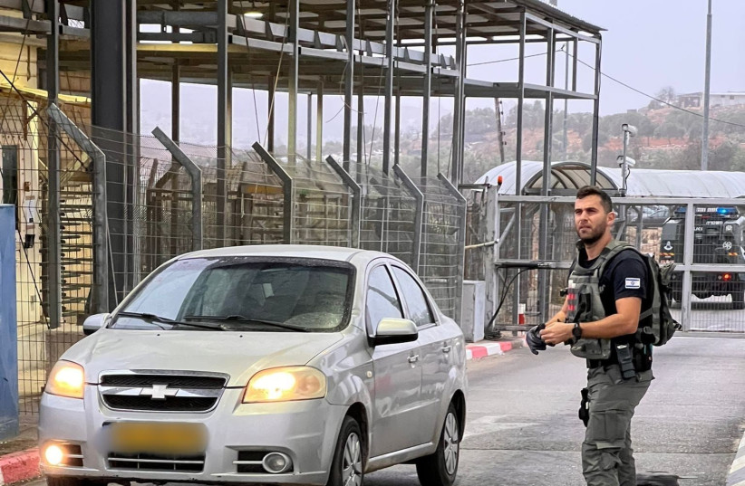  Attempted stabbing attack at Al Jib checkpoint, December 1, 2021 (photo credit: ISRAEL POLICE)