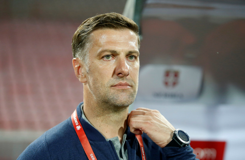 Serbia soccer coach Mladen Krstajic Belgrade, Serbia, June 10, 2019. (photo credit: REUTERS/NOVAK DJUROVIC)