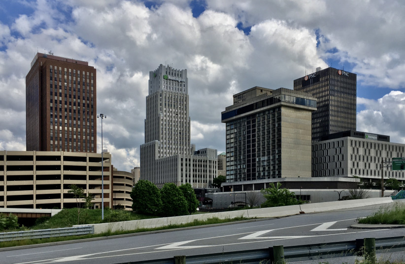  Part of the skyline of Akron, Ohio, May 2020.  (photo credit: VIA WIKIMEDIA COMMONS)