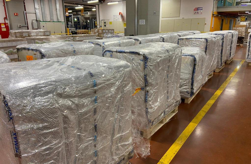 First shipment of Pfizer's oral COVID medicine arrives at Teva's storage facility. (credit: TEVA-SLE)