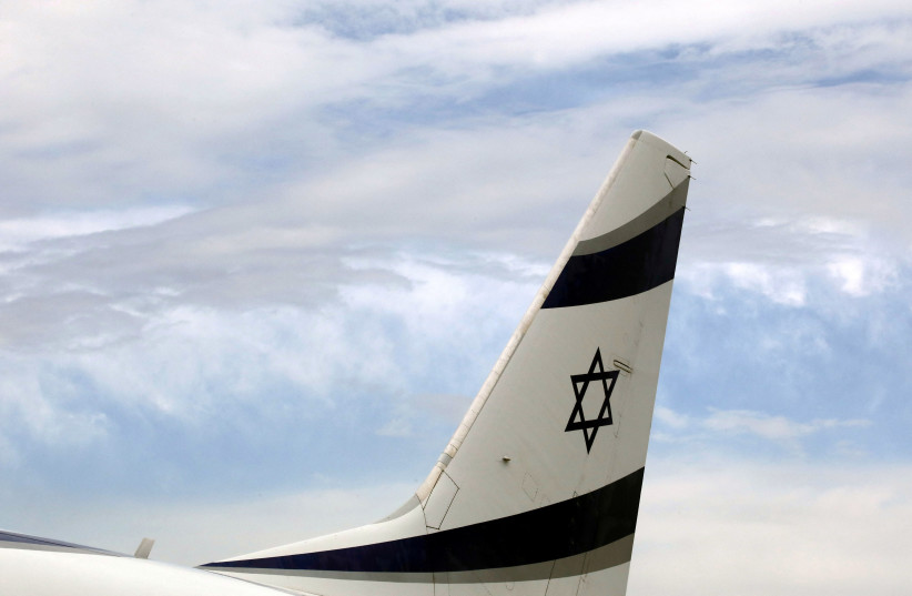  : An Israel El Al airlines plane is seen after its landing following its inaugural flight between Tel Aviv and Nice at Nice international airport, France, April 4, 2019. (credit: REUTERS/ERIC GAILLARD/FILE PHOTO)