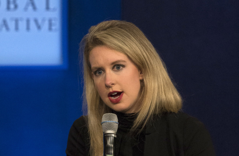  Elizabeth Holmes, CEO of Theranos, speaks during the Clinton Global Initiative's annual meeting in New York, September 29, 2015. (photo credit: BRENDAN MCDERMID/REUTERS)