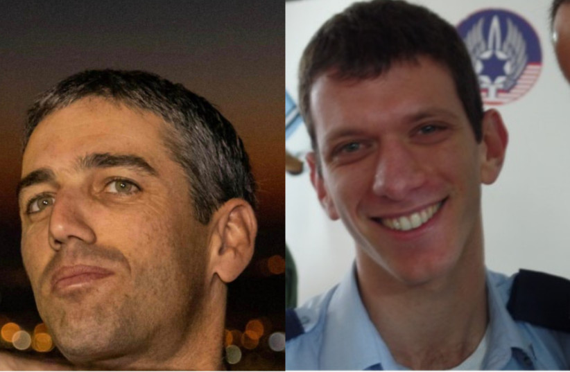  From left: 38-year-old Lt.-Col Erez Sachaini and 27-year-old Major Hen Fogel, the two soldiers killed in the helicopter crash on January 3, 2022 (photo credit: IDF SPOKESPERSON'S UNIT)