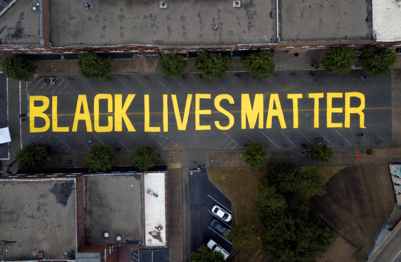  A 'Black Lives Matter' mural painted on Black Wall Street for events to mark Juneteenth, in Tulsa, Oklahoma, US June 19, 2020 (credit: REUTERS/LAWRENCE BRYANT)