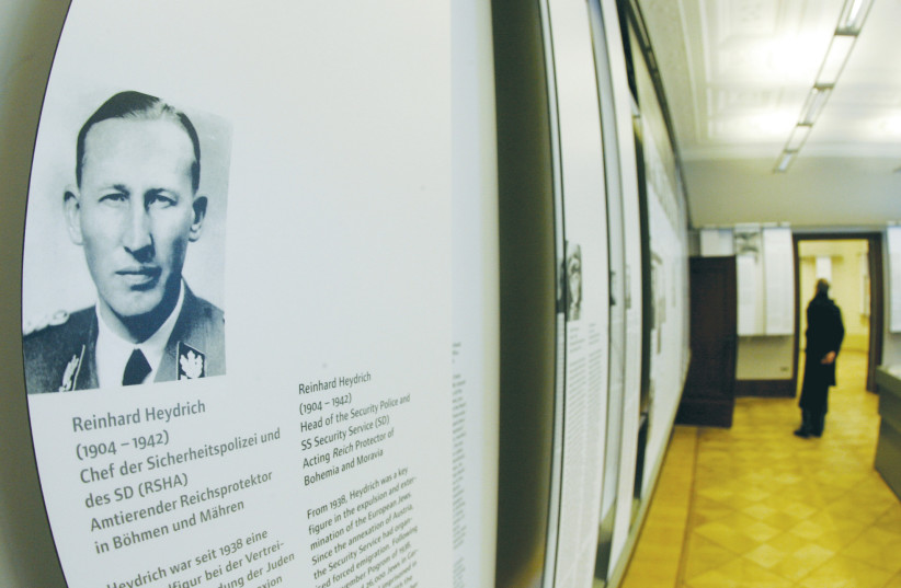  A PORTRAIT of Reinhard Heydrich is displayed as part of the exhibition at The House of the Wannsee Conference in Berlin. (photo credit: ARND WIEGMANN / REUTERS)