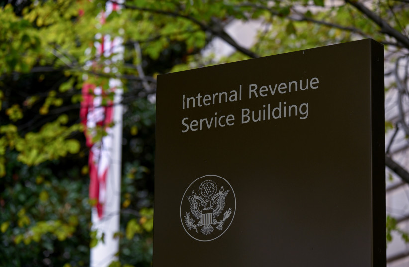  A sign for the Internal Revenue Service (IRS) building is seen in Washington, U.S. September 28, 2020.  (photo credit: REUTERS/ERIN SCOTT)