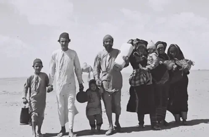  Jewish refugees from Yemen cross the desert. (credit: The Israeli National Photo Archive)