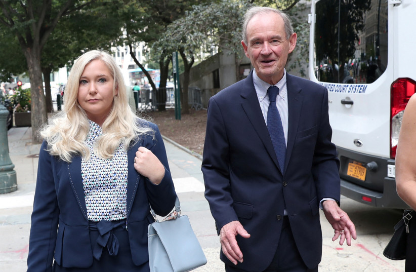  Lawyer David Boies arrives with his client Virginia Giuffre for hearing in the criminal case against Jeffrey Epstein, who died in what a New York City medical examiner ruled a suicide, at federal court in New York, US, August 27, 2019. (credit: SHANNON STAPLETON/ REUTERS)