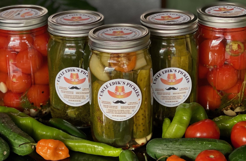  Ranging from $8-10 a jar, Uncle Edik's offers regular, habanero, and spicy pickles, along with pickled tomatoes. So far, Edik's has sold out every week since opening.  (credit: Courtesy)