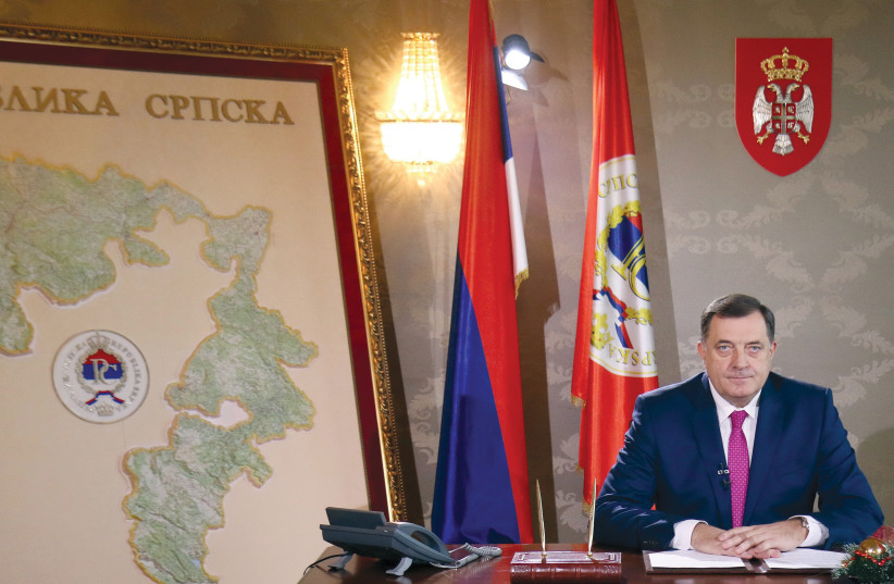  Milorad Dodik, the Serb member of the Presidency of Bosnia and Herzegovina. (photo credit: BORISLAV ZDRINJA)
