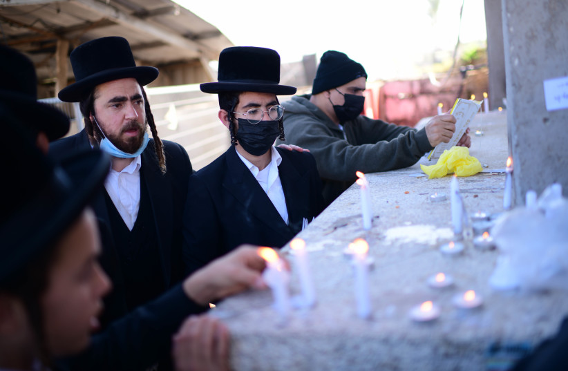ATTENDING THE hilula of the Baba Sali at his tomb complex in Netivot, January 6. (photo credit: TOMER NEUBERG/FLASH90)