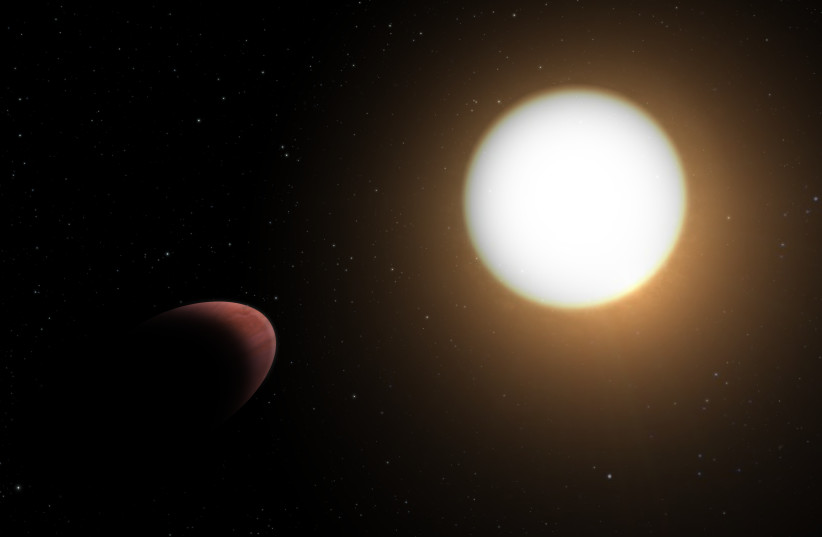 Artist impression of planet WASP-103b and its host star. (photo credit: ESA)