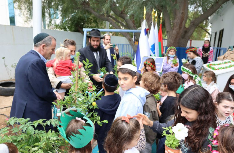  Children celebrate Tu Bishvat in the UAE (photo credit: JEWISH UAE)