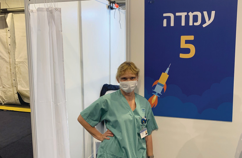  MARTINA PALETOVA working in an Israeli hospital. (credit: Martina Paletova)