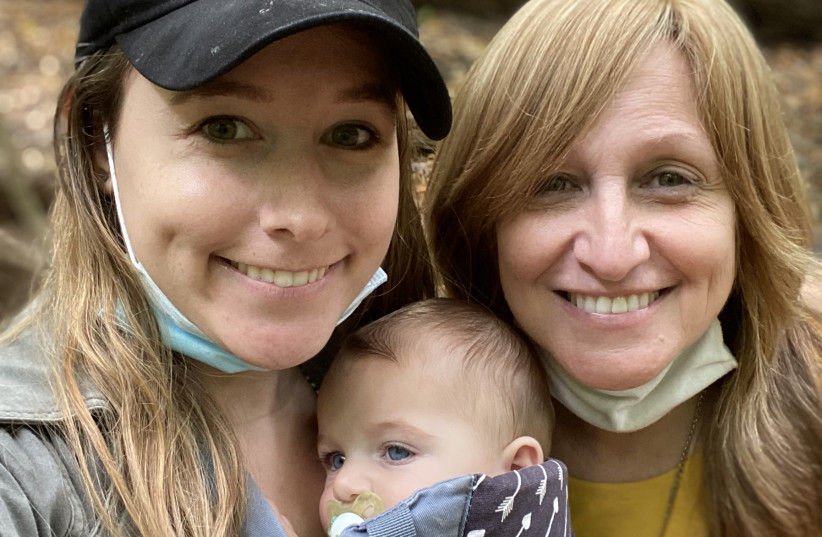  ZAHAVA WESFIELD with her mother and baby in the US. (credit: Zahava Wesfield)
