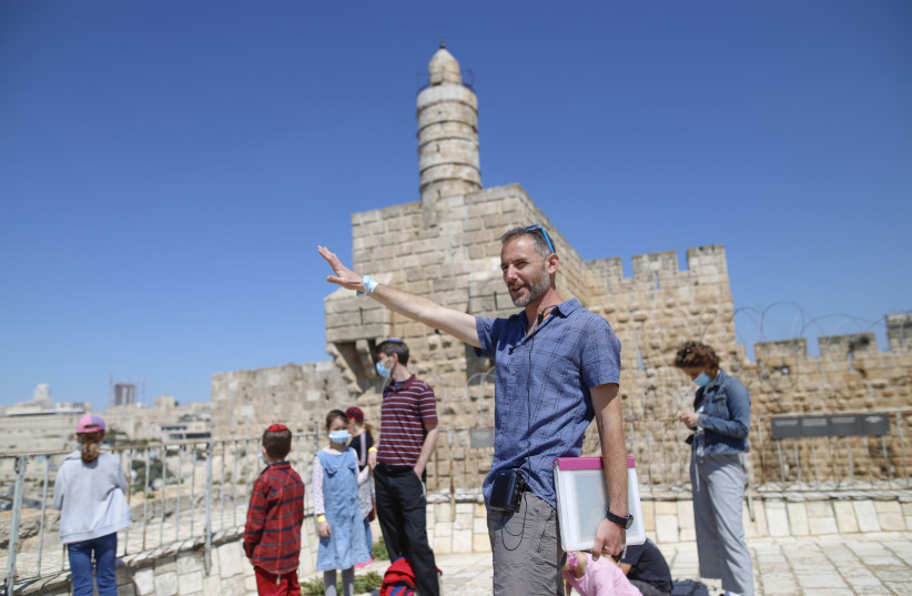  TOUR GUIDES: Eli Ilan at the Tower of David. (credit: RICKY RACHMAN)