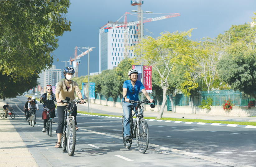 CYCLING ACTIVIST Oren Lotan feels there is no time to be lost in getting cycling and walking infrastructures installed on the urban artery. (credit: Courtesy Oren Lotan)