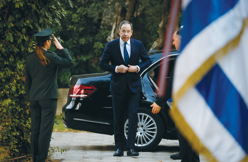  US AMBASSADOR Thomas Nides arrives at the President’s Residence in Jerusalem last month to present his credentials.  (credit: OLIVIER FITOUSSI/FLASH90)